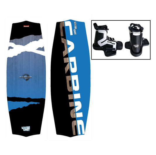 Loose Unit Carbone II139 Blue Wakeboard and Binding Package