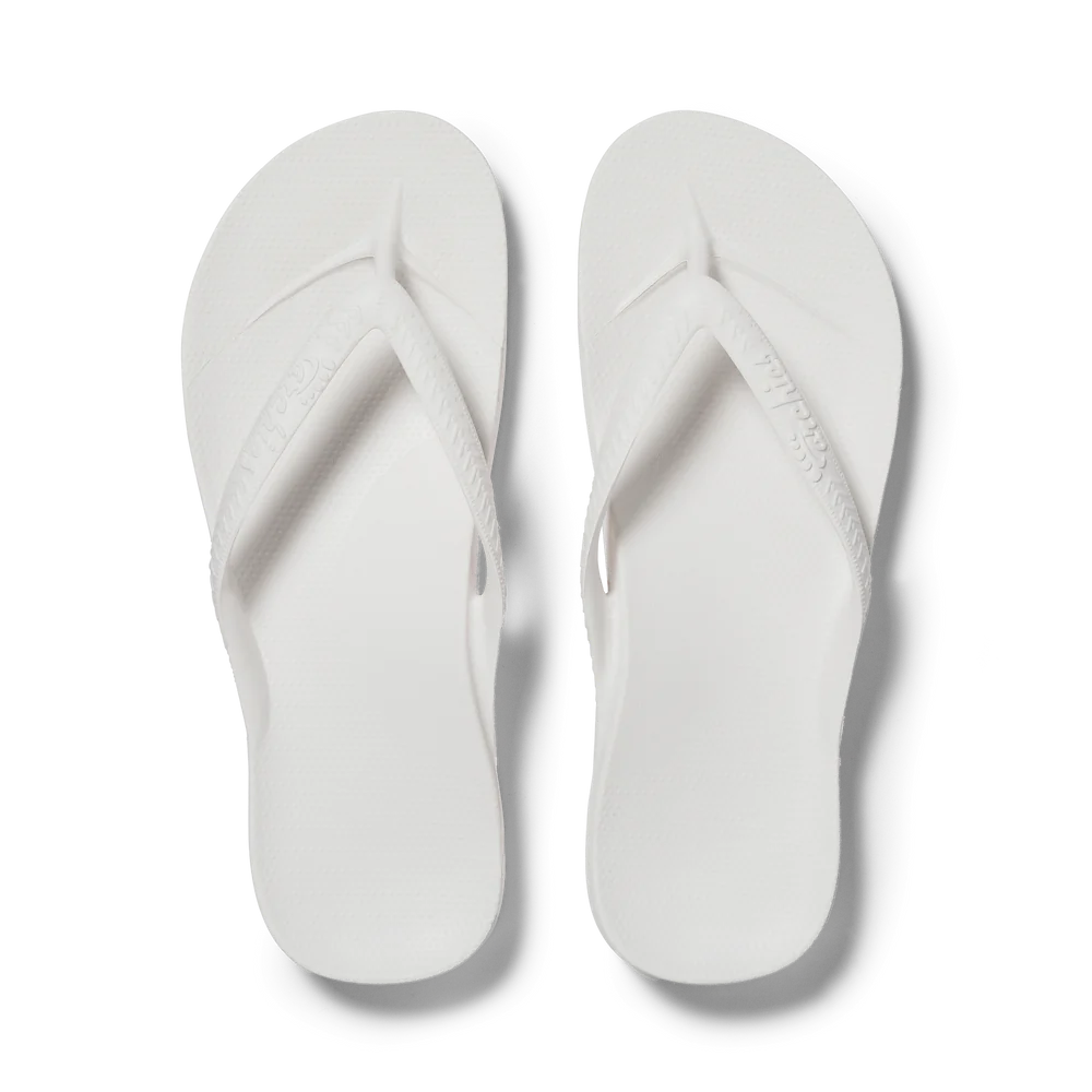 Archies Arch Support Jandals White