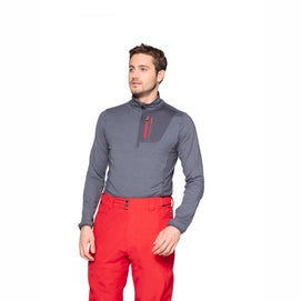 mens skiwear mid layer in charcoal colour