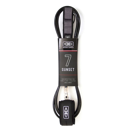 O&E Sunset 7'0" Diamond Flex Moulded Leash (4 Colours)