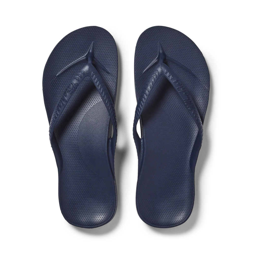 Archies Arch Support Jandals Navy