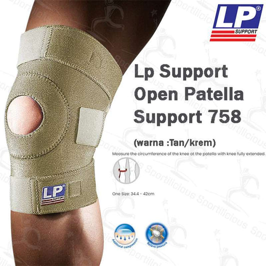 LP KNEE BRACE SUPPORT OPEN PATELLA - TAN